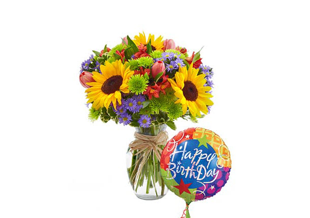 Hình hình họa bó hoa đẹp mắt tặng sinh nhật