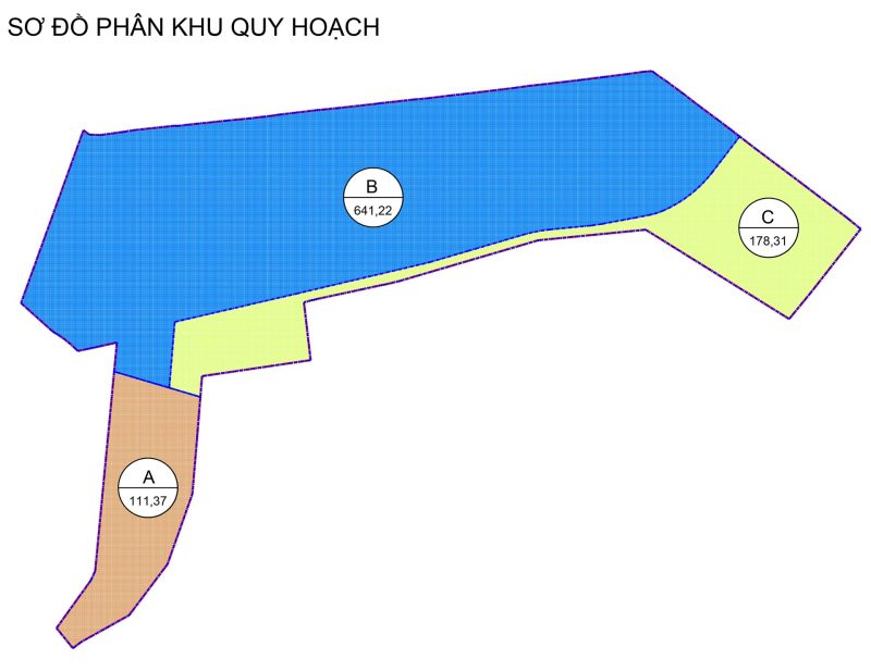 Sơ đồ phân khu dự án Vinhomes tại xã Tân Mỹ, huyện Đức Hòa